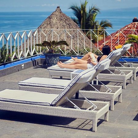 Hotel Luxury Patio Azul (Adults Only) Puerto Vallarta Kültér fotó Rooftop pool at the Hotel