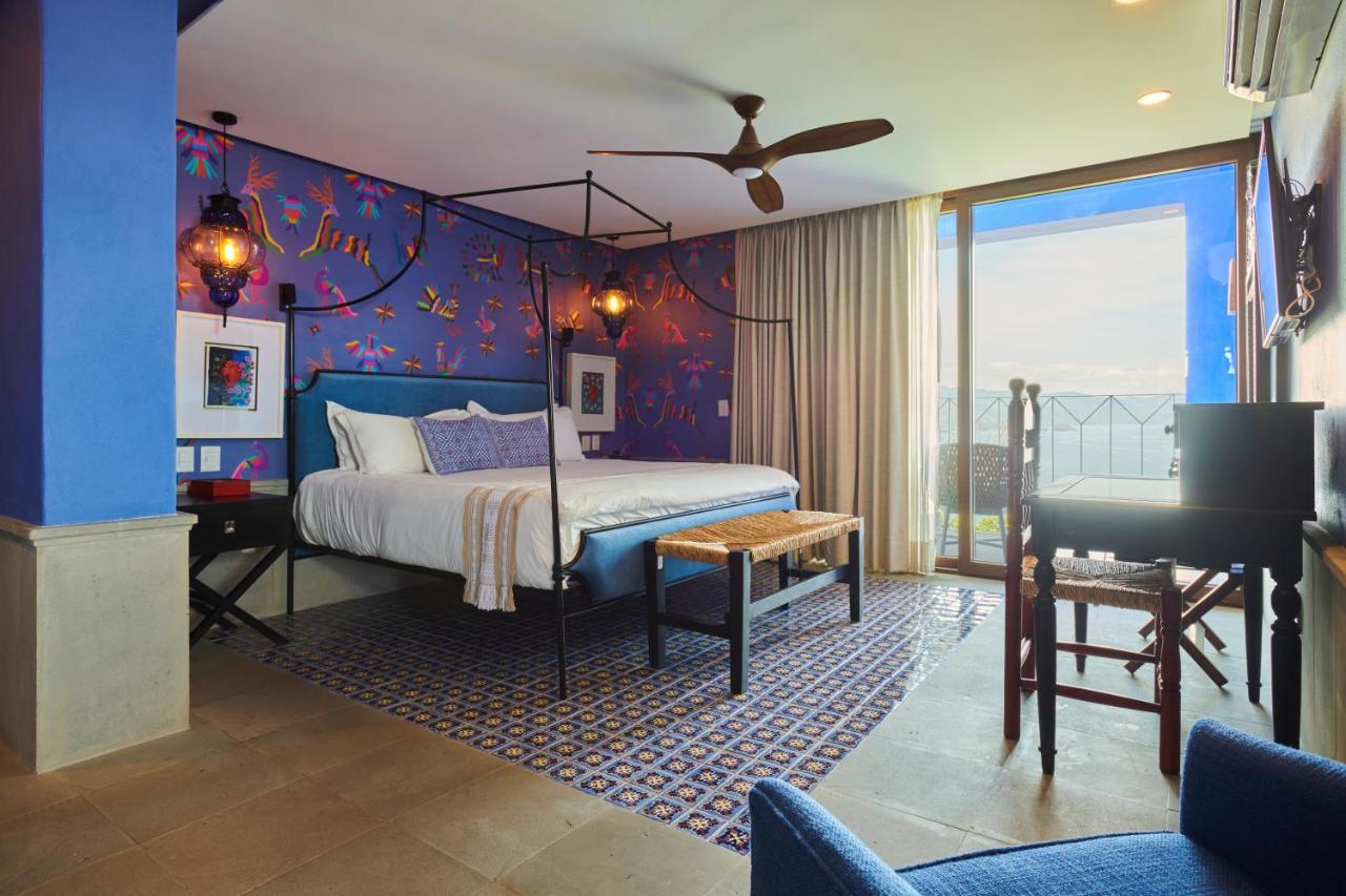 Hotel Luxury Patio Azul (Adults Only) Puerto Vallarta Kültér fotó A bedroom at the hotel