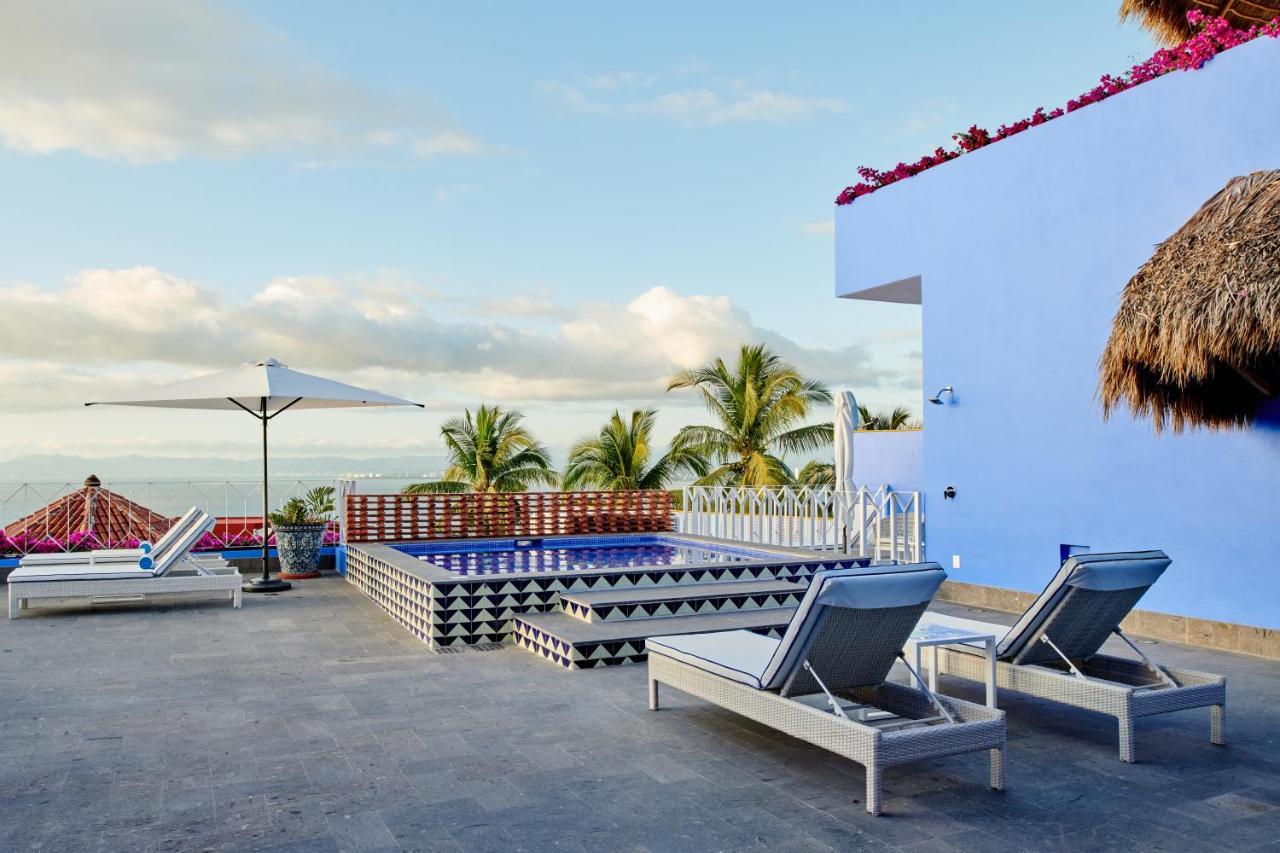 Hotel Luxury Patio Azul (Adults Only) Puerto Vallarta Kültér fotó Rooftop pool at the Hotel Habita, Tulum, Mexico